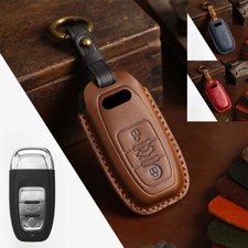 Capa de couro genuíno chave de carro para Audi A3 A4 A5 A6 A7 A8 Q3 Q5 Q7 TT TTs RS comprar usado  Enviando para Brazil