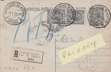 1921 intero postale usato  Villanova di Camposampiero