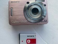 Sony CyberShot DSC-W55 PINK Carl Zeiss 7.2 Mega Pixels Funciona Ótimo, Bateria!! comprar usado  Enviando para Brazil