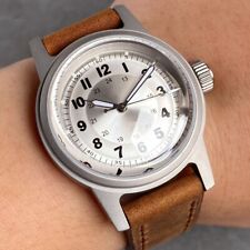Elegante 36mm caixa jateada NH35 relógio masculino automático mergulho mostrador prateado relogio comprar usado  Enviando para Brazil