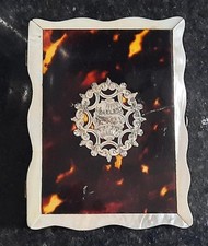 Caderno antigo fino falso concha de tartaruga, madrepérola e prata C 1840+ comprar usado  Enviando para Brazil
