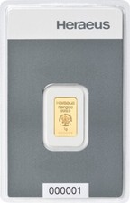 Goldbarren heraeus gramm gebraucht kaufen  Borgholzhausen