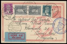 1933 TURQUIA ZEPPELIN 1ª AMÉRICA DO SUL CAPA DE VOO, ISTANBUL-BUENOS AIRES comprar usado  Enviando para Brazil