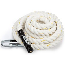 Usado. Branco 30' X 1.5" Poliéster Academia Fitness Treino Cordas De Escalada comprar usado  Enviando para Brazil
