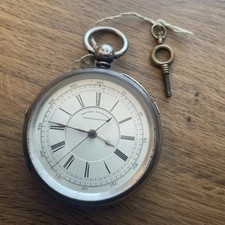 Silver cased chronograph for sale  STOCKPORT