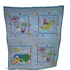 Cobertor colcha berço roupa de cama infantil bebê tecido vintage feito à mão comprar usado  Enviando para Brazil
