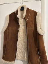 Real sheepskin waistcoat for sale  WORCESTER