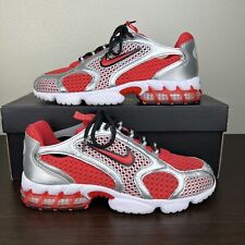 Raro Nike Air Zoom Spiridon Gaiola 2 Pistas Prata Cinza Vermelho CJ1288-600 Masculino EUA 8.5 comprar usado  Enviando para Brazil