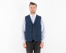 Colete Masculino Vintage Harris Tweed 56 Azul Formal Oxford Business G/XL comprar usado  Enviando para Brazil