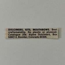 Alpine dulcimers kits for sale  Hinckley