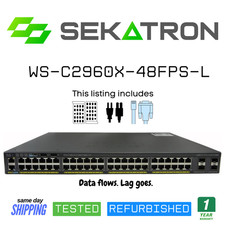 ♻️ Uplink Cisco WS-C2960X-48FPS-L 48 portas Gigabit PoE+ 740W PoE 4 SFP⚡Envio rápido comprar usado  Enviando para Brazil