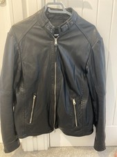 allsaints mens leather jacket for sale  STOCKPORT