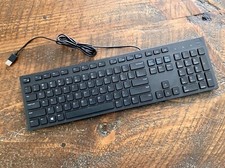 Teclado Dell KB216t com fio USB preto limpo funcionando testado teclas finas silenciosas comprar usado  Enviando para Brazil