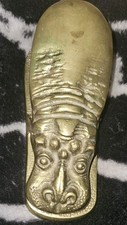 Mesa decorativa vintage de bronze dos anos 1930 peso papel hipopótamo sólido  comprar usado  Enviando para Brazil