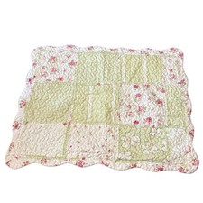 Par de fronhas de travesseiro colcha de retalhos verde rosa e branco top 21x27” zíper  comprar usado  Enviando para Brazil