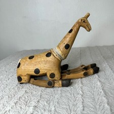 Arte popular de madeira vintage girafa prateleira oscilante pernas babá figura de pescoço móvel comprar usado  Enviando para Brazil