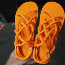 Sandálias femininas confortáveis de corda sapatos casuais trançadas sandália plana sapatos de praia comprar usado  Enviando para Brazil