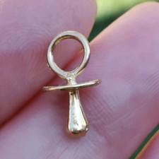 PINGENTE AMULETO CHUPETA PEQUENO VINTAGE 14K MICHAEL ANTHONY OURO AMARELO SÓLIDO - NOVO comprar usado  Enviando para Brazil