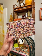 Usado, Mini bugiganga vintage roxa rosa paisley joias gaveta de armazenamento escritório comprar usado  Enviando para Brazil