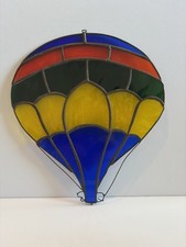 Balão de ar quente apanhador de sol vitral arte retrô vintage 8” X 9” LEIA comprar usado  Enviando para Brazil