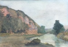 Rivière aquarelle signée d'occasion  Paris X