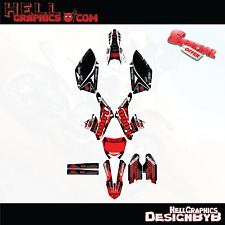 Kits gráficos 4 adesivos Suzuki RMZ250 RMZ 250 2010-2018 vermelho mancha  comprar usado  Enviando para Brazil
