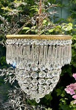 Antique crystal chandelier for sale  LIVERPOOL