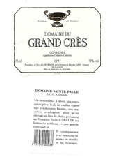 Etiquette vin corbières d'occasion  Royan