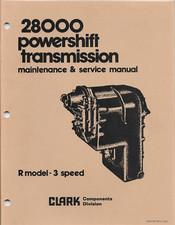 CLARKPONENTS 28000 POWERSHIFT TRANSMISSÃO R Modelo 3 Velocidades Manual de Serviço, usado comprar usado  Enviando para Brazil