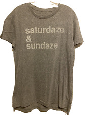 Aeropostale Aerolounge Hombre Manga Corta Mediana Nuevo sin Etiquetas Gris "Saturdaze & Sundaze" segunda mano  Embacar hacia Argentina