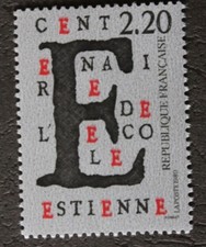 Timbre centenaire école d'occasion  Vallon-Pont-d'Arc