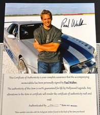 Paul walker signed for sale  Rincon