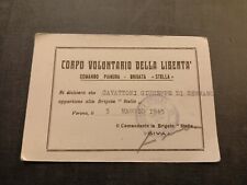 Partigiani tessera brigata usato  Zelo Buon Persico