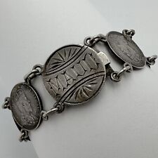 Usado, PULSEIRA ANTIGA EDUARDIANA GRAVADA MAUD PRATA ESTERLINA 1902 MOEDA LOVE TOKEN comprar usado  Enviando para Brazil