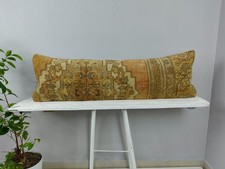 Almofada decorativa vintage Kilim travesseiro lombar 12x40 longa feita de turco, usado comprar usado  Enviando para Brazil
