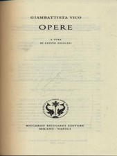 Giambattista vico. opere. usato  Italia