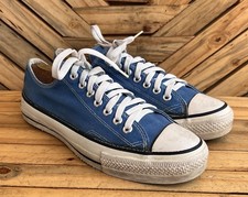 Usado, Antigo Sapato Masculino Converse All Star Anos 90 Top Baixo Azul Chuck Taylor Tamanho EUA 9 comprar usado  Enviando para Brazil