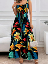 Elegantes maxikleid blumenmust gebraucht kaufen  Mannheim