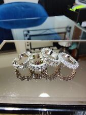 Diamante ring packsilver for sale  MELTON MOWBRAY