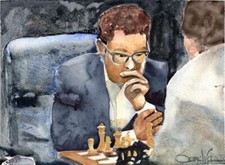 Serious chess signed for sale  Ventura