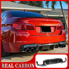 Difusor labial traseiro de fibra de carbono real para BMW F10 530i 550i M-Sport 2011-16 comprar usado  Enviando para Brazil