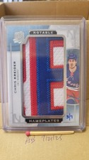 Chris Kreider 17/18 The Cup Game Usadas Rangers Placas de Identificação Notáveis "E" 3/7 Patos comprar usado  Enviando para Brazil