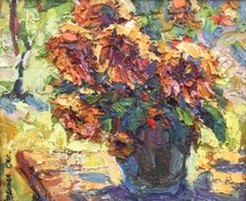 Pintura a óleo emoldurada girassóis O.Kalenyuk decoração para casa arte original nKalen806 comprar usado  Enviando para Brazil