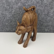 Vintage wooden cat for sale  TRURO