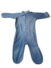 Vintage 0-3 Meses Recém-nascido Unissex Pequenos Passos Baby Sleeper Pano Terry Azul comprar usado  Enviando para Brazil