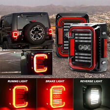 Usado, Para Jeep Wrangler JK 2007-2017 2X lanternas traseiras de LED lâmpadas de corrida/reversa/virada comprar usado  Enviando para Brazil