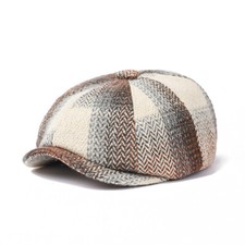 Herringbone newsboy cap for sale  LONDON
