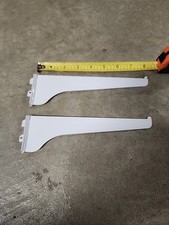 2 braços de suporte de prateleira de metal branco 8” após fenda comprar usado  Enviando para Brazil