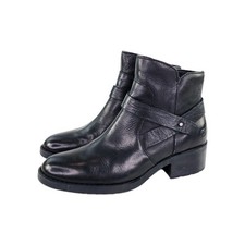 Botas de tornozelo Born Tori couro preto EUA 9,5 M com zíper botas sapatos comprar usado  Enviando para Brazil