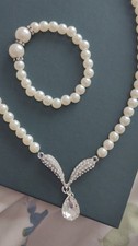 Pearl necklace bracelet for sale  LONDON